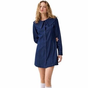 SIMONS Denim Peter Pan Mini Dress